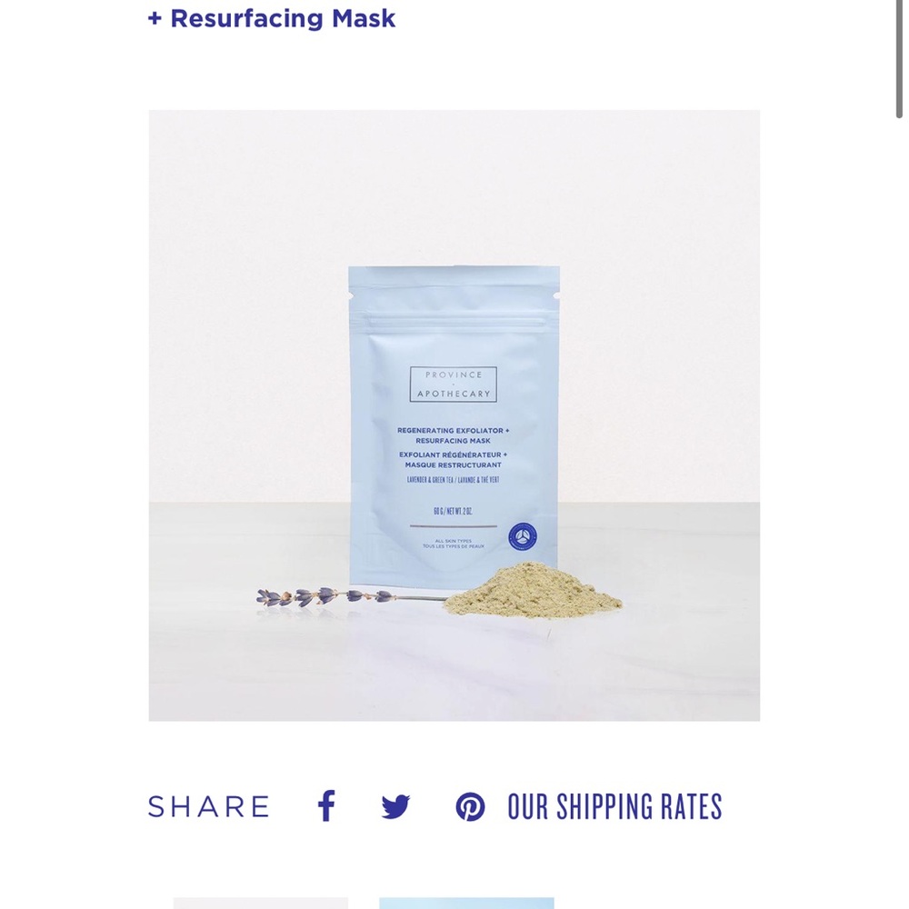 Province apothecary regenerating exfoliator mask